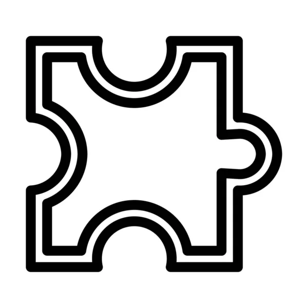 Icône Épaisse Ligne Vecteur Puzzle Pour Usage Personnel Commercial — Image vectorielle