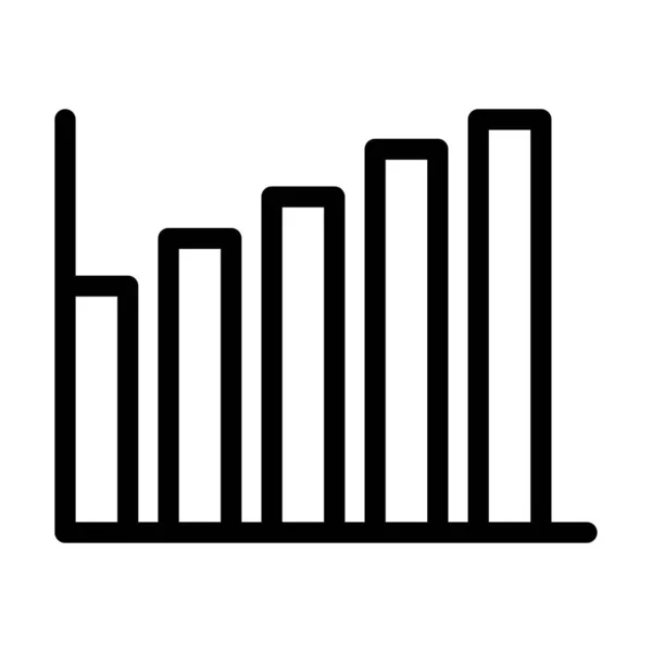 Ikona Wektora Wykresu Gruba Linia Użytku Osobistego Komercyjnego — Wektor stockowy