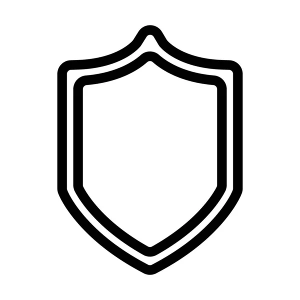 Shield Vector Thick Line Icon Für Den Persönlichen Und Kommerziellen — Stockvektor