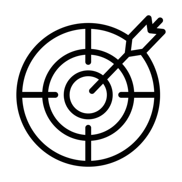 Target Vector Thick Line Icon Für Den Persönlichen Und Kommerziellen — Stockvektor