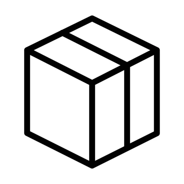 Коробка Векторна Піктограма Товстої Лінії Особистого Комерційного Використання — стоковий вектор
