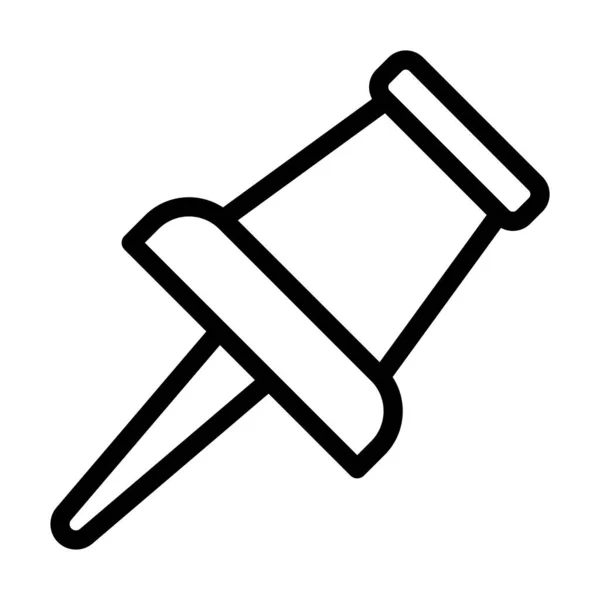 Push Pin Vector Thick Line Icono Para Uso Personal Comercial — Archivo Imágenes Vectoriales