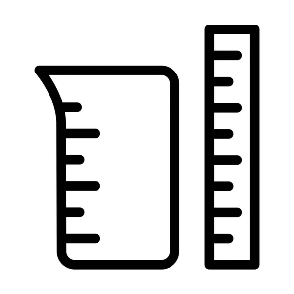 Messen Von Utensilien Vector Thick Line Icon Für Den Persönlichen — Stockvektor
