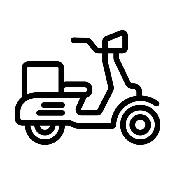 Scooter Vector Thick Line Icon Für Den Persönlichen Und Kommerziellen — Stockvektor