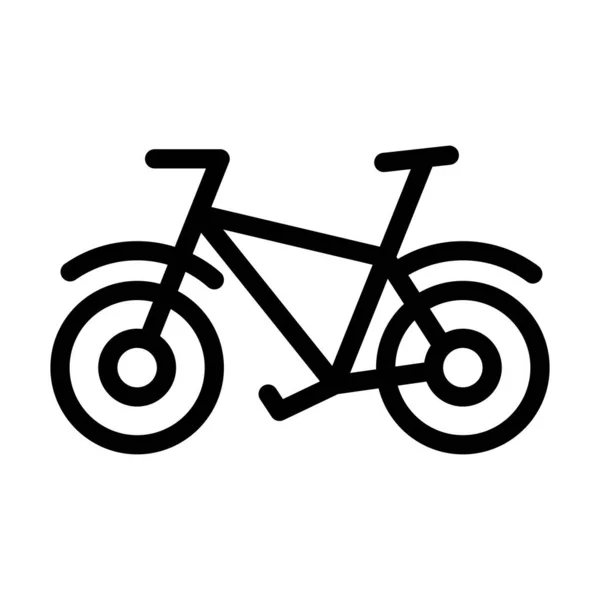 Icona Spessa Della Linea Del Vettore Della Bicicletta Uso Personale — Vettoriale Stock