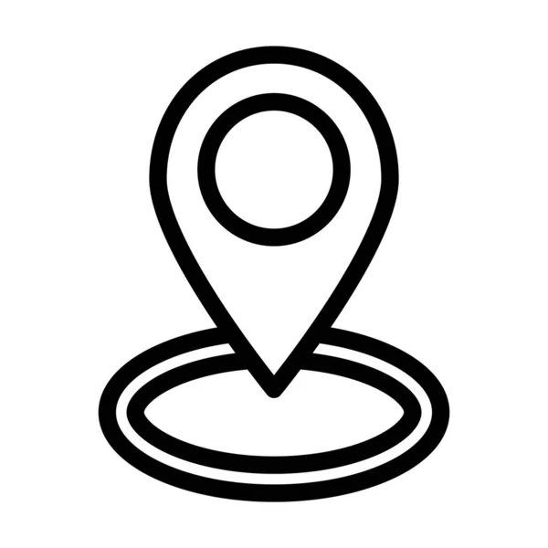 Location Vector Thick Line Icon Für Den Persönlichen Und Kommerziellen — Stockvektor