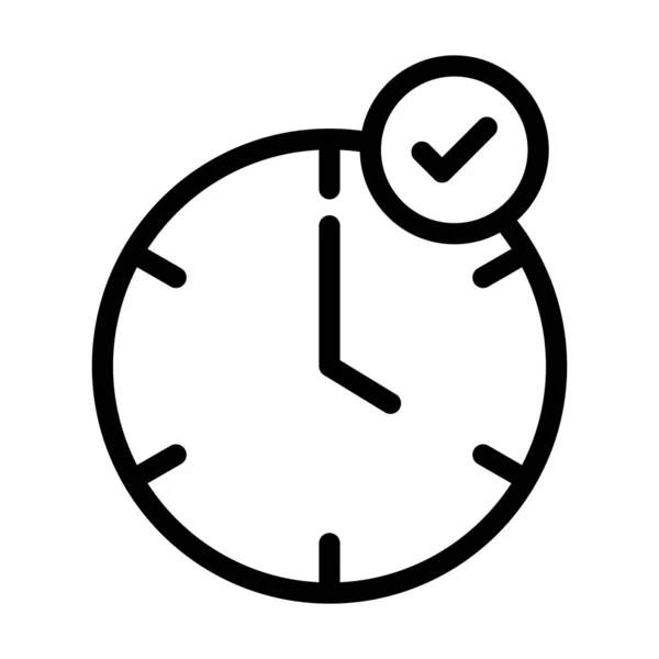 Time Vector Thick Line Icon Für Den Persönlichen Und Kommerziellen — Stockvektor