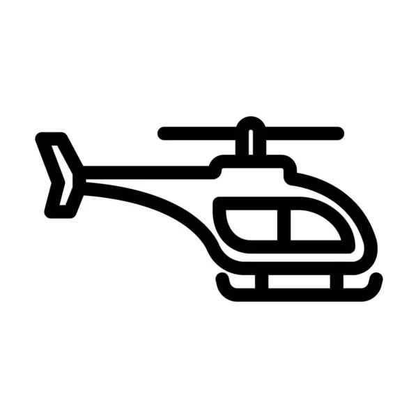 Helicopter Vector Thick Line Icon Personal Commercial Use — Stock Vector