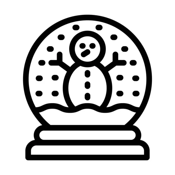 Snow Globe Vector Thick Line Icon Personal Commercial Use — 스톡 벡터