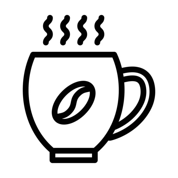 Hot Καφέ Διάνυσμα Παχιά Γραμμή Εικονίδιο Για Προσωπική Και Εμπορική — Διανυσματικό Αρχείο