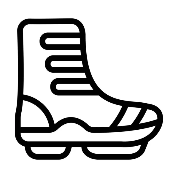 Boot Vector Thick Line Icon Personal Commercial Use — Stock Vector