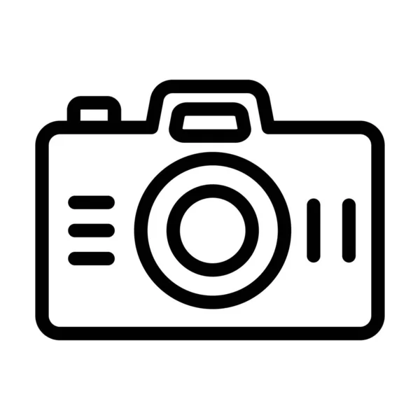 個人的および商業的な使用のためのカメラベクトル太線アイコン — ストックベクタ