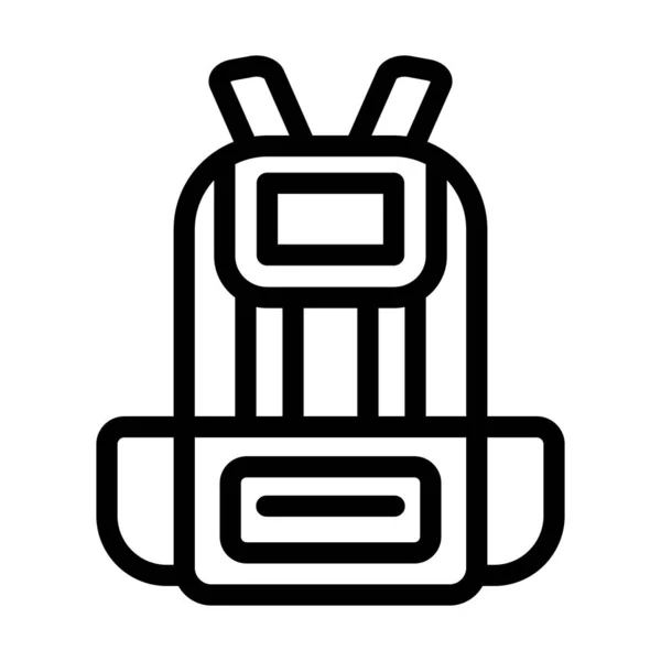 Rucksack Vector Thick Line Icon Für Den Persönlichen Und Kommerziellen — Stockvektor