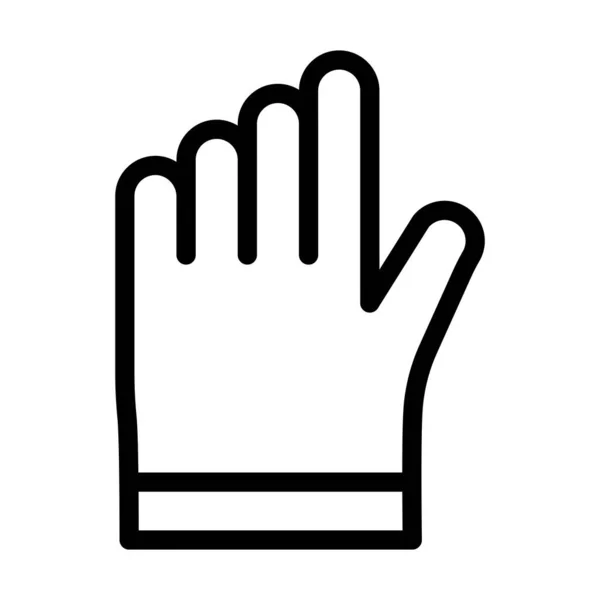Ручные Перчатки Вектор Толстая Линия Икона Личного Коммерческого Использования — стоковый вектор