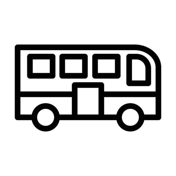 Bus Vector Thick Line Icon Für Den Persönlichen Und Kommerziellen — Stockvektor