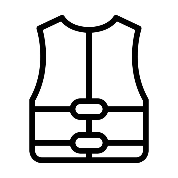 Life Jacket Vector Thick Line Icon Personal Commercial Use — 스톡 벡터