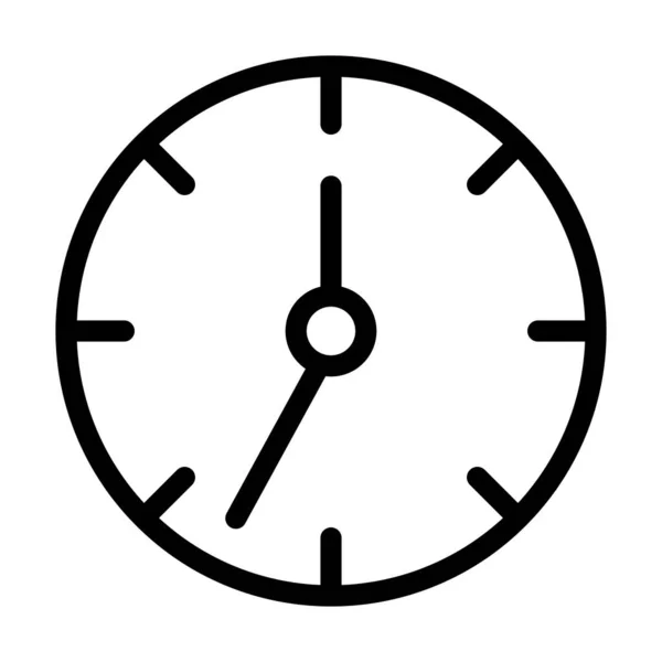 Годинник Векторна Піктограма Товстої Лінії Особистого Комерційного Використання — стоковий вектор