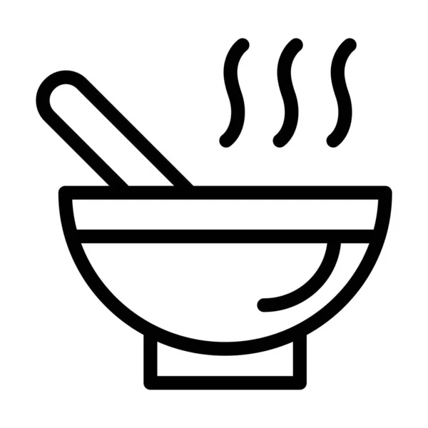 Символ Толстой Линии Супа Личного Коммерческого Использования — стоковый вектор