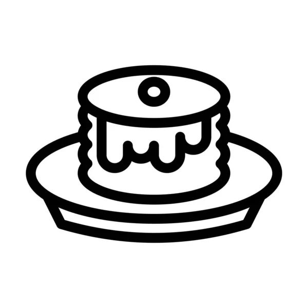 Pfannkuchen Vector Thick Line Icon Für Den Persönlichen Und Kommerziellen — Stockvektor