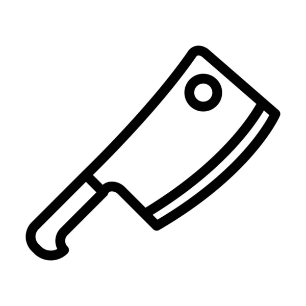 Cleaver Vector Thick Line Icono Para Uso Personal Comercial — Archivo Imágenes Vectoriales