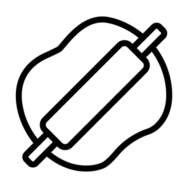 Ikon Garis Tebal Vektor Dough Untuk Penggunaan Pribadi Dan Komersial - Stok Vektor