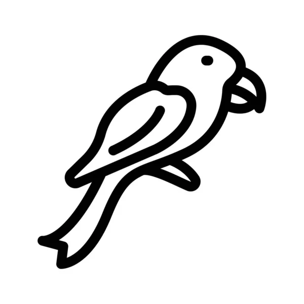 Parrot Vector Thick Line Icon Personal Commercial Use — 스톡 벡터