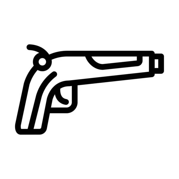 Pistola Vector Thick Line Icono Para Uso Personal Comercial — Vector de stock