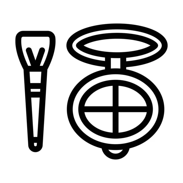 Bronzer Vector Thick Line Icon Für Den Persönlichen Und Kommerziellen — Stockvektor