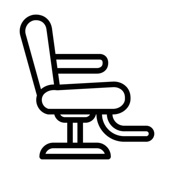 Barber Chair Vector Thick Line Icon Personal Commercial Use — 스톡 벡터