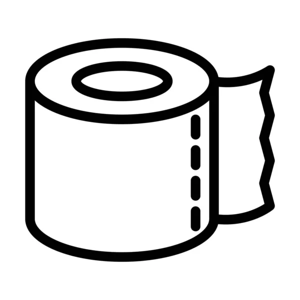 Tissue Roll Vector Thick Line Icon Personal Commercial Use — 스톡 벡터