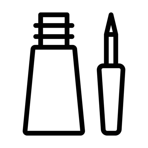 Eyeliner Vector Thick Line Icon Personal Commercial Use — 스톡 벡터