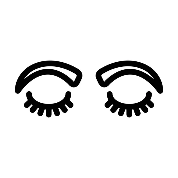 Eyebrow Vector Thick Line Icon Personal Commercial Use — Stock Vector