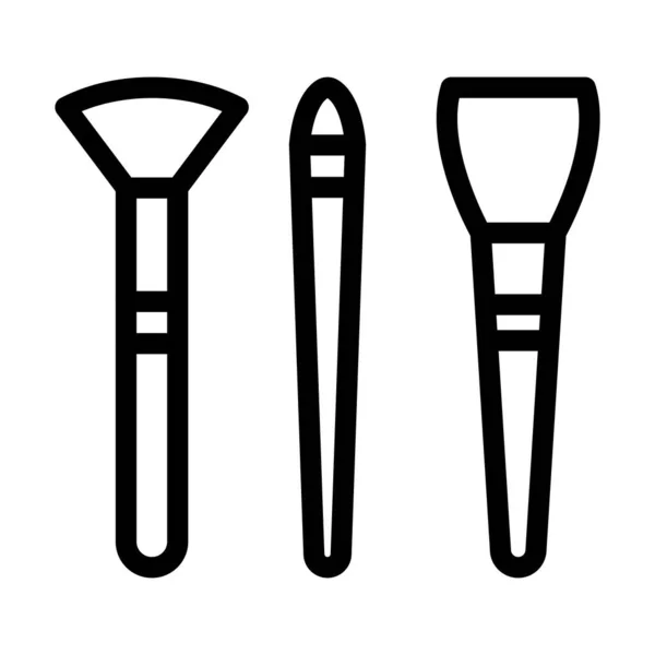 Make Pinsel Vector Thick Line Icon Für Den Persönlichen Und — Stockvektor