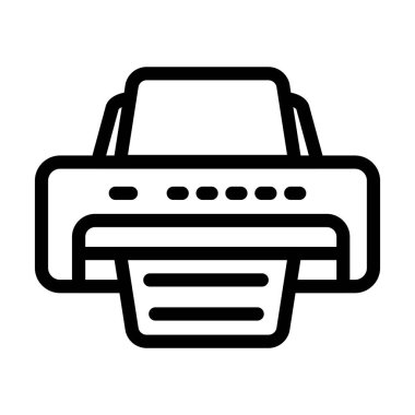 Kişisel ve ticari kullanım için Yazıcı Vektör Kalın Çizgi Simgesi