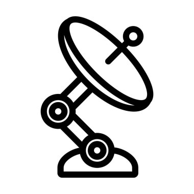 Kişisel ve ticari kullanım için Uydu Tabağı Vektör Kalın Çizgi Simgesi