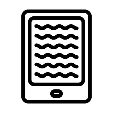 Kişisel ve ticari kullanım için Ebook Vektör Kalın Çizgi Simgesi