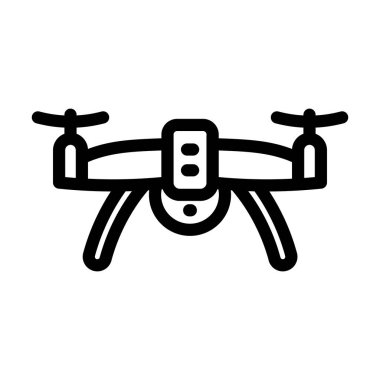 Kişisel ve ticari kullanım için İHA Vektör Kalın Çizgi Simgesi