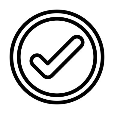 Kişisel ve ticari kullanım için Vektör Kalın Çizgi Simgesini Kontrol Et