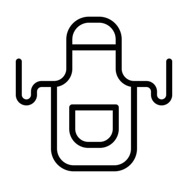 Kişisel ve Ticari Kullanım İçin Önlük Vektör Kalın Çizgi Simgesi