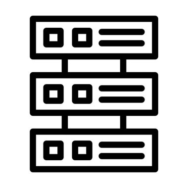 Kişisel ve ticari kullanım için Depolama Vektörü Kalın Çizgi Simgesi