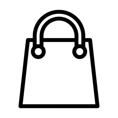Kişisel ve Ticari Kullanım İçin Alışveriş Torbası Kalın Çizgi Simgesi