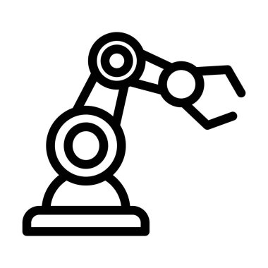 Kişisel ve ticari kullanım için Mekanik Kol Kalın Çizgi Simgesi