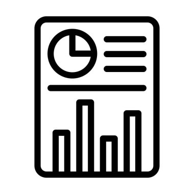 Kişisel ve ticari kullanım için Vektör Kalın Çizgi Simgesi Raporu