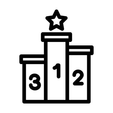 Kişisel ve ticari kullanım için Podyum Vektör Kalın Çizgi Simgesi