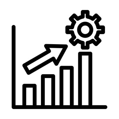 Kişisel ve Ticari Kullanım İçin Gelişim Vektörü Kalın Çizgi Simgesi
