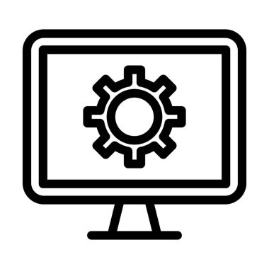 Kişisel ve Ticari Kullanım İçin Sistem Vektörü Kalın Çizgi Simgesi