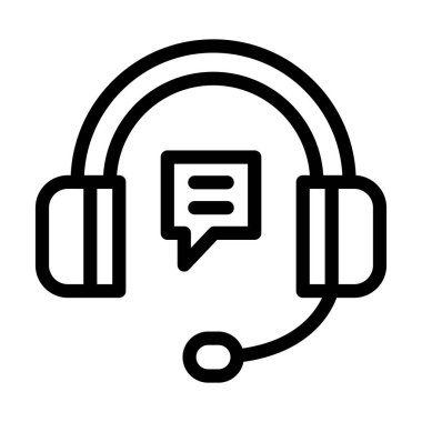 Kişisel ve ticari kullanım için Çevrimiçi Servis Vektörü Kalın Satır Simgesi