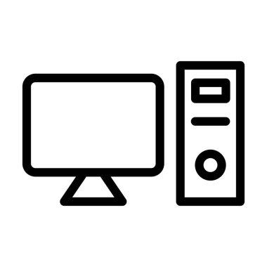 Kişisel ve ticari kullanım için Bilgisayar Vektörü Kalın Çizgi Simgesi