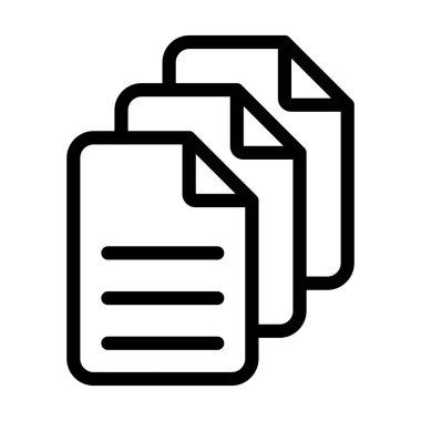 Kişisel ve Ticari Kullanım İçin Dosya Vektörü Kalın Çizgi Simgesi