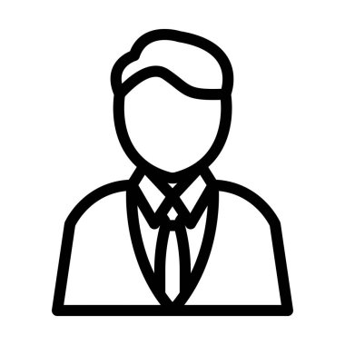 Kişisel ve ticari kullanım için Avatar Vektör Kalın Çizgi Simgesi